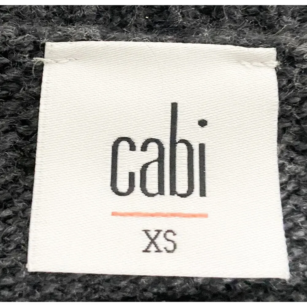 Cabi Women's Cultured Pearl‎ Button 3/4 Sleeve Knit Cardigan Smoke Gray XS